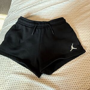 Girls Jordan Black Fleece Shorts